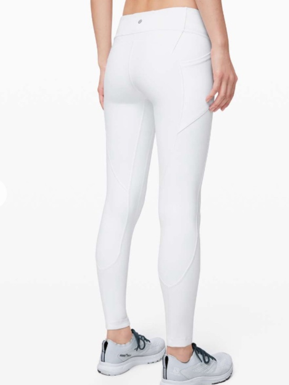 Lululemon White All The Right Leggings Low Rise Size 10